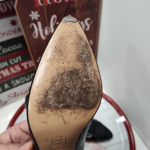 🖤 Vintage 80's Bally Switzerland Lamb Leather Kitten Heel Pumps, Black, 7N - Picture 11 of 16